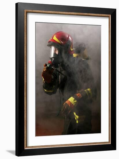 Firefighter-Mauro Fermariello-Framed Photographic Print