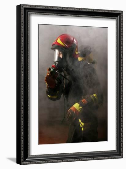 Firefighter-Mauro Fermariello-Framed Photographic Print