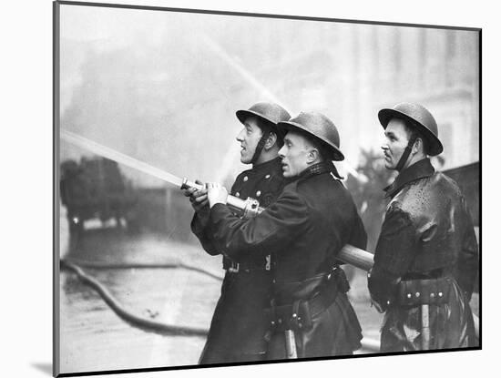 Firefighters Morning after Air Raids London-Associated Newspapers-Mounted Photo