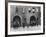 Firefighters Posing in Front of their Firehouse-Allan Grant-Framed Photographic Print