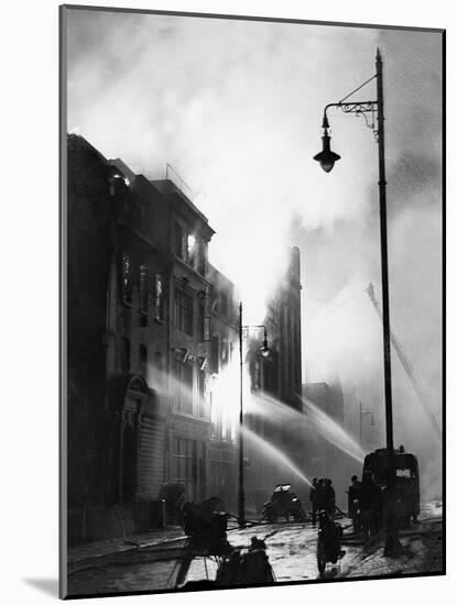 Firefighters Tackle Blaze Hatton Garden-Associated Newspapers-Mounted Photo