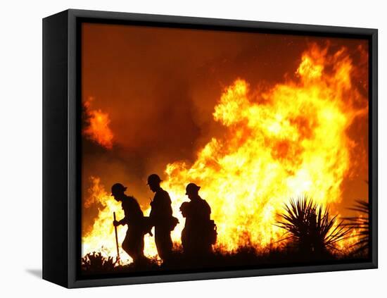 Firefighters Work the Sawtooth Complex Fire-null-Framed Premier Image Canvas
