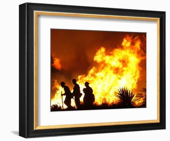 Firefighters Work the Sawtooth Complex Fire-null-Framed Photographic Print