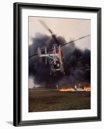 Firefighting Helicopter Dousing Flames-Joe Scherschel-Framed Photographic Print