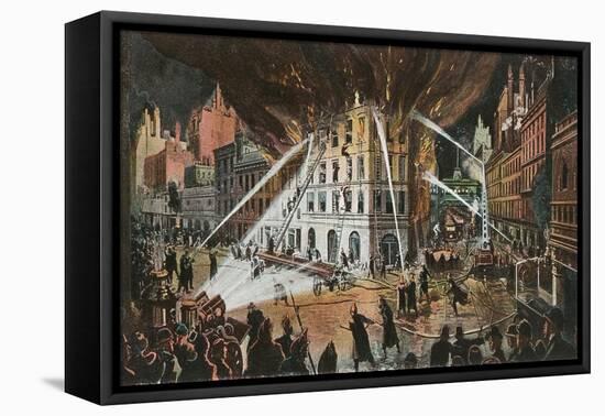 Firefighting-null-Framed Stretched Canvas