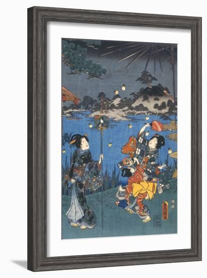 Firefly Hunting-Utagawa Kunisada-Framed Giclee Print