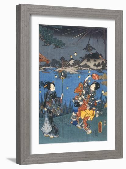 Firefly Hunting-Utagawa Kunisada-Framed Giclee Print