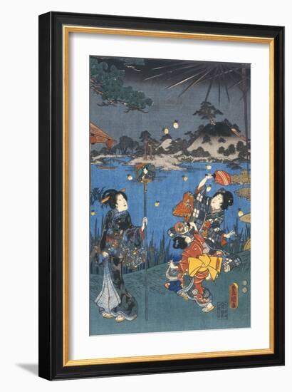 Firefly Hunting-Utagawa Kunisada-Framed Giclee Print