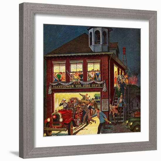 "Fireman's Ball", April 3, 1954-Ben Kimberly Prins-Framed Giclee Print