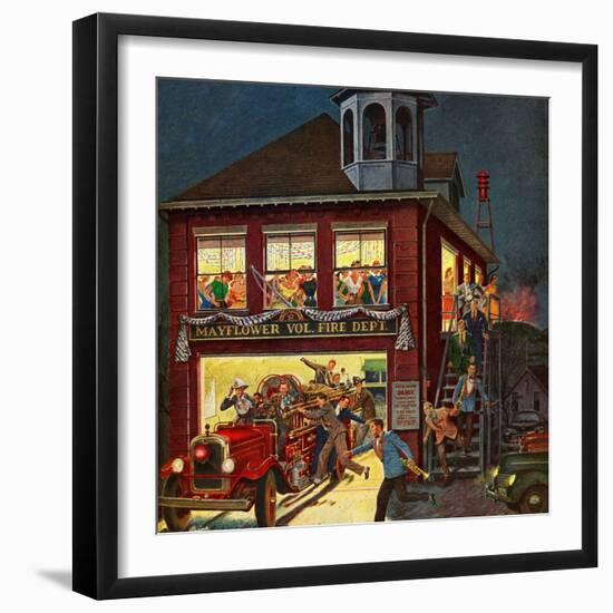 "Fireman's Ball", April 3, 1954-Ben Kimberly Prins-Framed Giclee Print