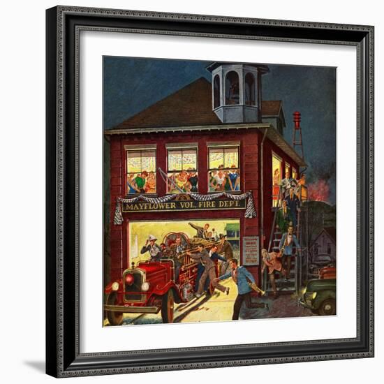 "Fireman's Ball", April 3, 1954-Ben Kimberly Prins-Framed Giclee Print