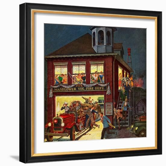 "Fireman's Ball", April 3, 1954-Ben Kimberly Prins-Framed Giclee Print