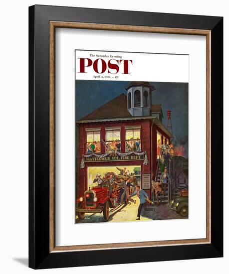 "Fireman's Ball" Saturday Evening Post Cover, April 3, 1954-Ben Kimberly Prins-Framed Giclee Print