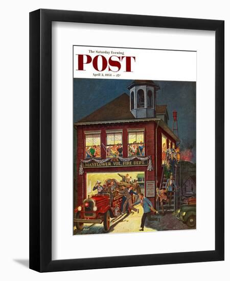 "Fireman's Ball" Saturday Evening Post Cover, April 3, 1954-Ben Kimberly Prins-Framed Giclee Print