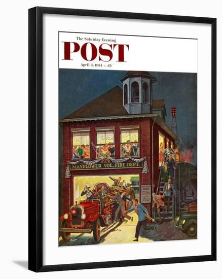 "Fireman's Ball" Saturday Evening Post Cover, April 3, 1954-Ben Kimberly Prins-Framed Giclee Print