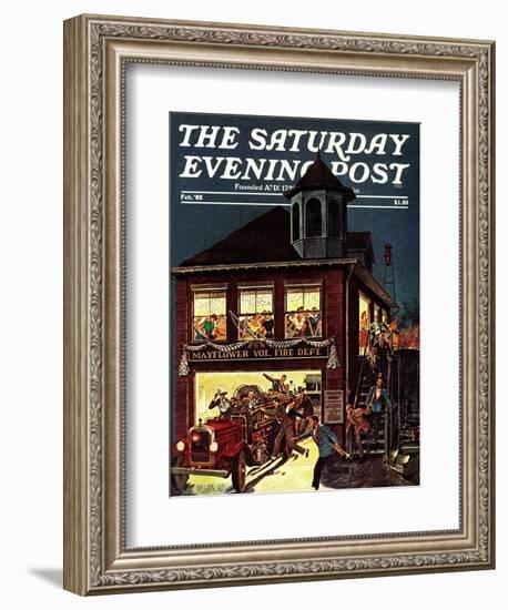 "Fireman's Ball," Saturday Evening Post Cover, February 1, 1982-Ben Kimberly Prins-Framed Giclee Print