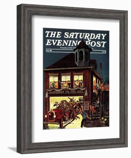 "Fireman's Ball," Saturday Evening Post Cover, February 1, 1982-Ben Kimberly Prins-Framed Giclee Print