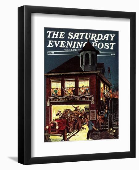 "Fireman's Ball," Saturday Evening Post Cover, February 1, 1982-Ben Kimberly Prins-Framed Giclee Print