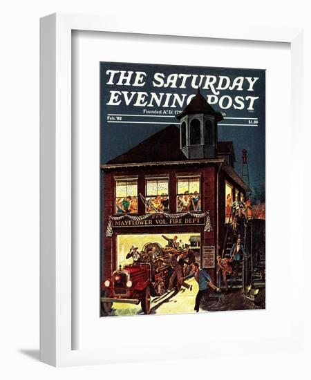 "Fireman's Ball," Saturday Evening Post Cover, February 1, 1982-Ben Kimberly Prins-Framed Giclee Print