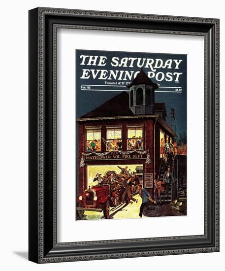 "Fireman's Ball," Saturday Evening Post Cover, February 1, 1982-Ben Kimberly Prins-Framed Giclee Print