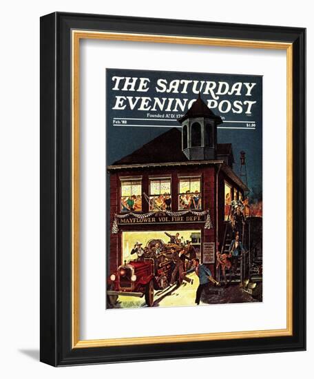 "Fireman's Ball," Saturday Evening Post Cover, February 1, 1982-Ben Kimberly Prins-Framed Giclee Print