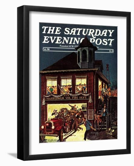 "Fireman's Ball," Saturday Evening Post Cover, February 1, 1982-Ben Kimberly Prins-Framed Giclee Print