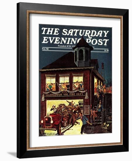 "Fireman's Ball," Saturday Evening Post Cover, February 1, 1982-Ben Kimberly Prins-Framed Giclee Print