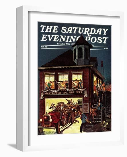 "Fireman's Ball," Saturday Evening Post Cover, February 1, 1982-Ben Kimberly Prins-Framed Giclee Print