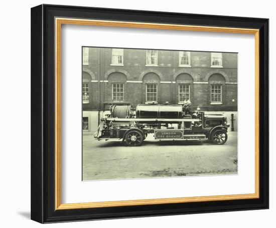 Firemen Aboard a Foam Tender, London Fire Brigade Headquarters, London, 1929-null-Framed Photographic Print