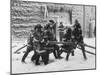 Firemen Fighting a Fire During Icy Weather-Al Fenn-Mounted Photographic Print