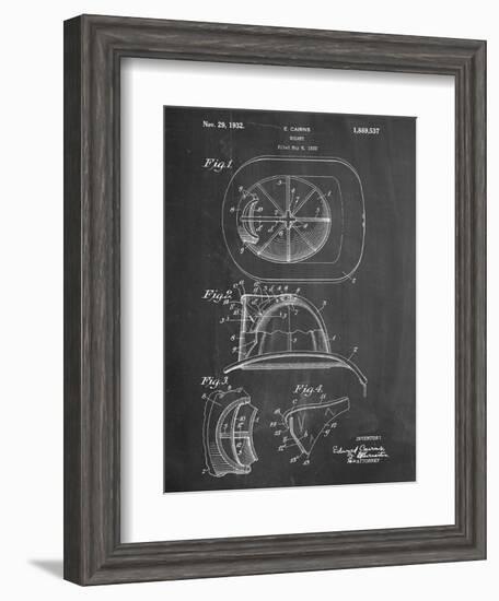 Firemen Helmet Patent-null-Framed Art Print