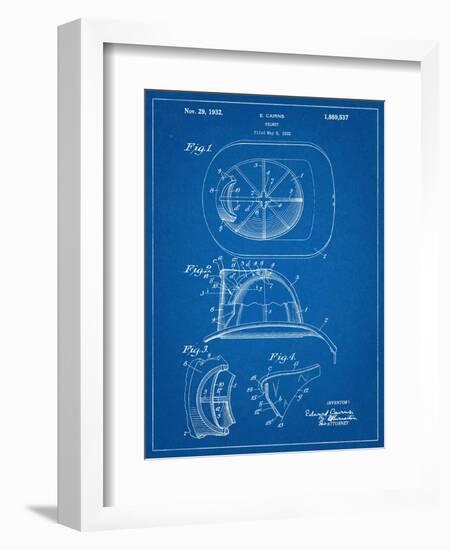 Firemen Helmet Patent-null-Framed Art Print