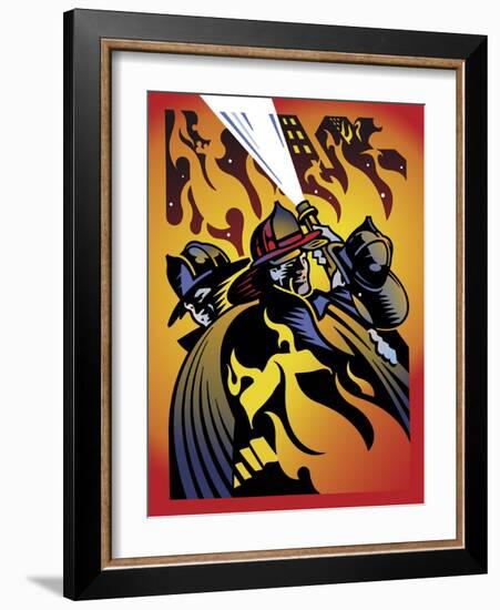 Firemen-David Chestnutt-Framed Giclee Print