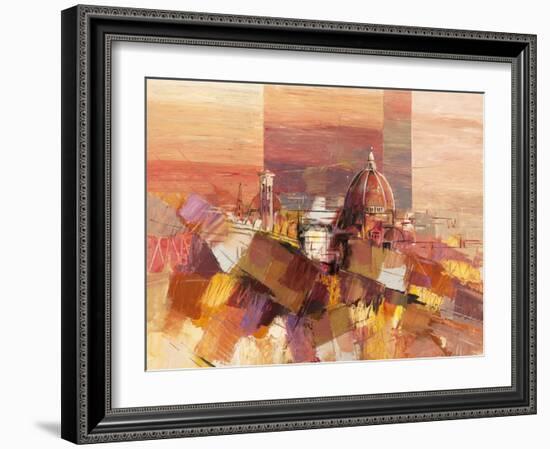 Firenze astratta-Luigi Florio-Framed Art Print