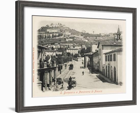 Firenze, Italy. S. Domenico Street and a View of Fiesole-null-Framed Photographic Print