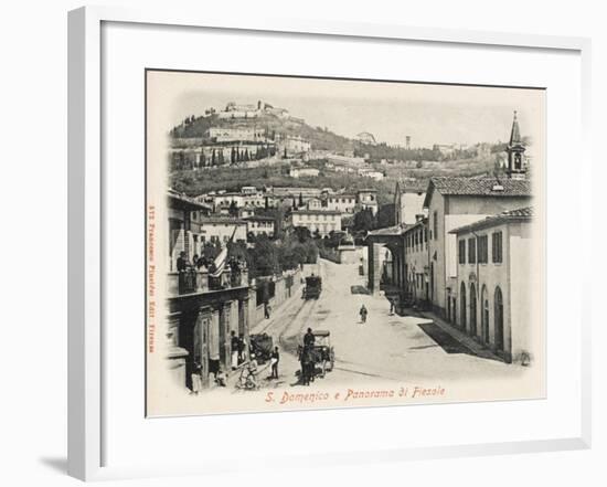 Firenze, Italy. S. Domenico Street and a View of Fiesole-null-Framed Photographic Print