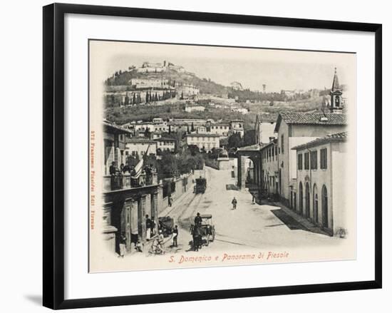 Firenze, Italy. S. Domenico Street and a View of Fiesole-null-Framed Photographic Print