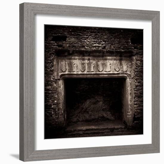 Fireplace in Medieval Castle Ruins-Clive Nolan-Framed Photographic Print