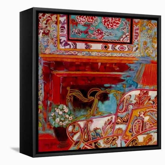 Fireplace-Linda Arthurs-Framed Premier Image Canvas