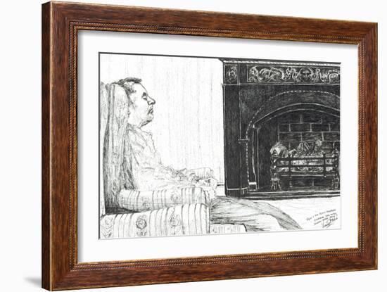 Fireside, 2007, (Ink on Paper)-Vincent Alexander Booth-Framed Giclee Print
