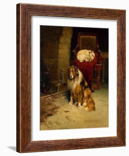 Fireside Companions (Oil on Canvas)-Philip Eustace Stretton-Framed Giclee Print