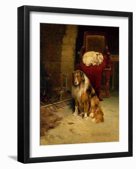 Fireside Companions (Oil on Canvas)-Philip Eustace Stretton-Framed Giclee Print