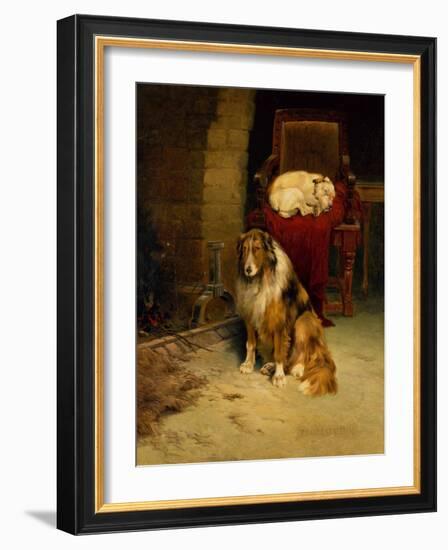 Fireside Companions (Oil on Canvas)-Philip Eustace Stretton-Framed Giclee Print