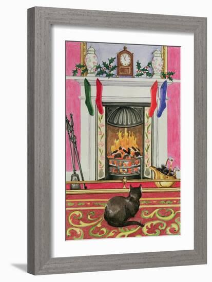 Fireside Scene at Christmas-Lavinia Hamer-Framed Giclee Print