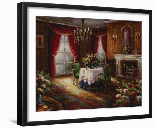 Fireside Supper-Foxwell-Framed Art Print