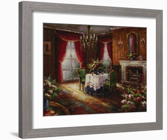 Fireside Supper-Foxwell-Framed Art Print