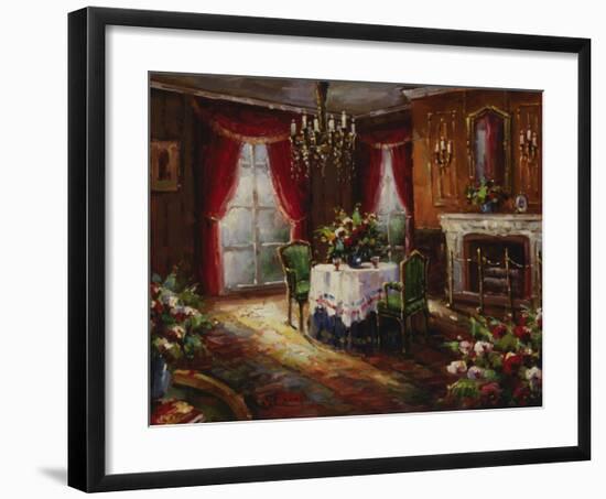 Fireside Supper-Foxwell-Framed Art Print