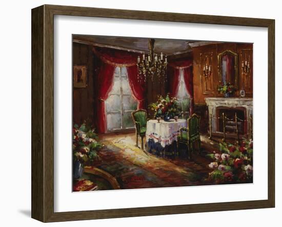 Fireside Supper-Foxwell-Framed Art Print