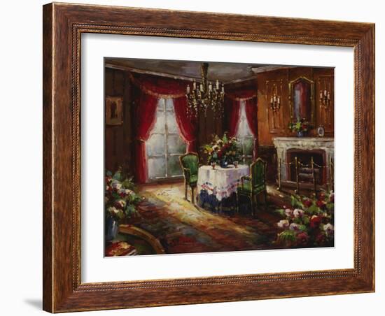 Fireside Supper-Foxwell-Framed Art Print