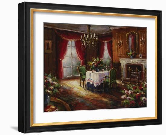 Fireside Supper-Foxwell-Framed Art Print